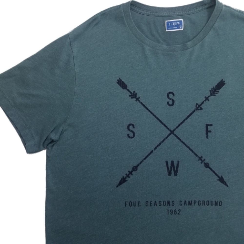 J Crew Four Seasons Campground 1982 Large Tee